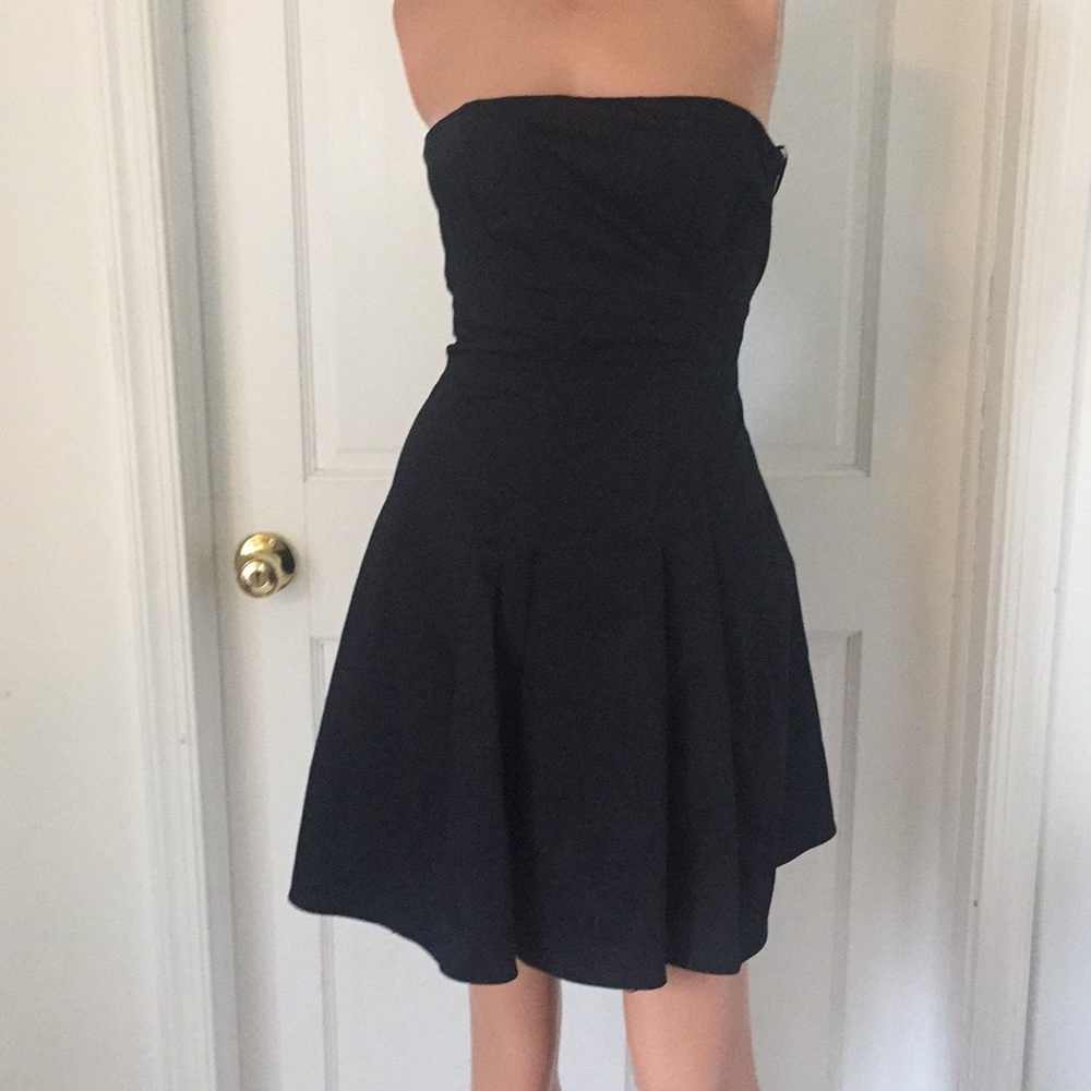 Express black strapless dress